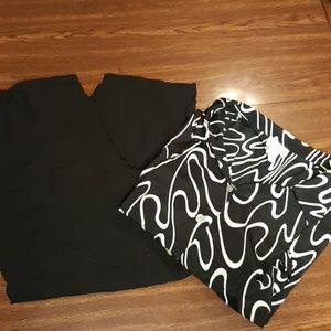 Black and white dress pants set size 24WP